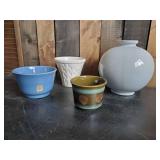 4 Mid Modern Ceramic Pots / Haeger , CE, and More!