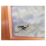 Gorgeous Hand Painted Framed Original Walleye Fishing