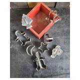 Mid Modern Cookie Cutters in nice Wood Box