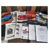 Large Lot of Vintage Car and Motorcycle Original Sales Brochures
