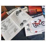 Large Lot of Vintage Car and Motorcycle Original Sales Brochures