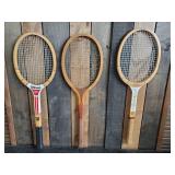 3 Very Collectible Vintage Tennis Racket Connors & Evert