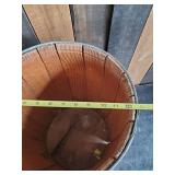 Large Decorative Wooden Nail Keg