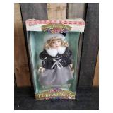 Collectible Vintage Victorian Garden Porcelain Doll in Box