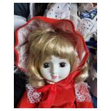 4 Beautiful 16" Porcelain Dolls with Stands