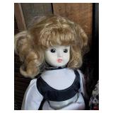 4 Beautiful 16" Porcelain Dolls with Stands