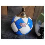 2 Beautiful Hand Painted Mid Modern Desk Lighters