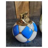 2 Beautiful Hand Painted Mid Modern Desk Lighters