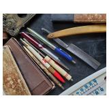 Great lot of many Old Smalls , Straight Razor,Jewelry, and More