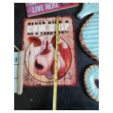 Large Lot of Patio / Beach Signs - Seahorses, Camping & More!