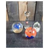 4 Beautiful Paper Weights in Solid Condition