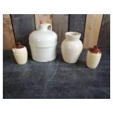4 Antique Pieces of Stoneware - Shoulder Jug and More!