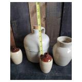4 Antique Pieces of Stoneware - Shoulder Jug and More!