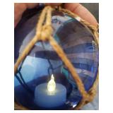 5 Mini Buoys with tea lights and an Antique Egg Basket