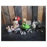 Groovy Mid Modern  Lot of Many Porcelain Figurines and Planters