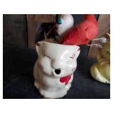 Groovy Mid Modern  Lot of Many Porcelain Figurines and Planters