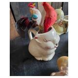 Groovy Mid Modern  Lot of Many Porcelain Figurines and Planters