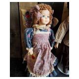 3 Very Cute Porcelain Dolls on Stands