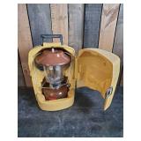 Vintage Coleman 275 Brown 1982 Lantern , Clamshell Case, Funnel