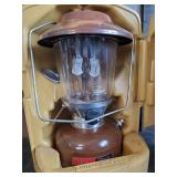 Vintage Coleman 275 Brown 1982 Lantern , Clamshell Case, Funnel