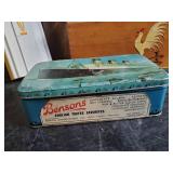 Large Lot of Mid Modern Décor - Recipe Box , Knife Holder, Tins