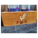 Large Lot of Mid Modern Décor - Recipe Box , Knife Holder, Tins