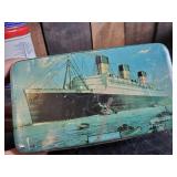 Large Lot of Mid Modern Décor - Recipe Box , Knife Holder, Tins