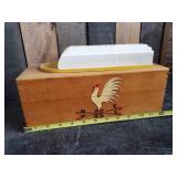 Large Lot of Mid Modern Décor - Recipe Box , Knife Holder, Tins