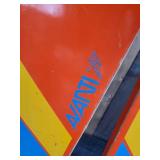 Pair Mid Modern Continental 65 Colorful Waterskis 65"