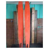 Pair Mid Modern Continental 65 Colorful Waterskis 65"