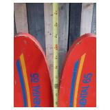 Pair Mid Modern Continental 65 Colorful Waterskis 65"