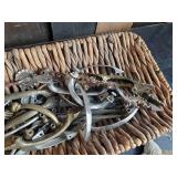 60+ Vintage and New Drawer Pulls and Woven Basket