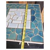 Beautiful Tall Tile Top Patio Side Table / Plant Stand