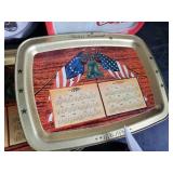Cool Collection of Vintage Trays and Vintage Knives