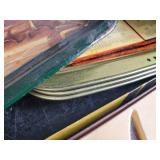 Cool Collection of Vintage Trays and Vintage Knives