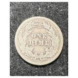 1913 US BARBER DIME