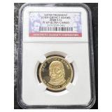 2008-S JOHN QUINCY ADAMS PRESIDENTIAL DOLLAR NGC PF69 ULTRA CAMEO