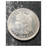 1 TROY OZ .999 FINE SILVER 1984 MORGAN DOLLAR ROUND