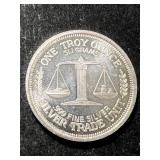 1 TROY OZ .999 FINE SILVER 1984 MORGAN DOLLAR ROUND