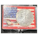 2012 AMERICAN SILVER EAGLE 1 TROY OZ .999 FINE SILVER IN CASE