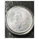 1 TROY OZ .999 FINE SILVER MERCURY DIME ROUND IN AIRTITE