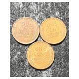 1944P-D-S US WHEAT CENTS