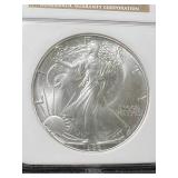 1986 AMERICAN SILVER EAGLE NGC MS69