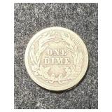 1916 US BARBER DIME