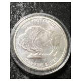 1 TROY OZ .999 FINE SILVER BUFFALO INDIAN ROUND IN AIRTITE