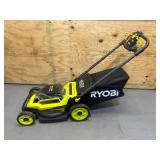 Ryobi RY401018 40v 20  Self-Propelled Battery Powered Lawn Mower with Charger and 6Ah Battery.