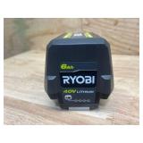 Ryobi RY401018 40v 20  Self-Propelled Battery Powered Lawn Mower with Charger and 6Ah Battery.