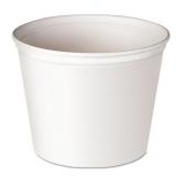 Double Wrapped Paper Bucket, 165 Oz., Unwaxed, White, 100 per Case 9 cases