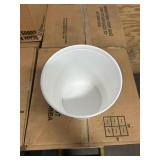 Double Wrapped Paper Bucket, 165 Oz., Unwaxed, White, 100 per Case 9 cases