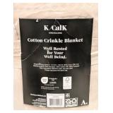 NEW ALLSWELL COTTON CRINKLE BLANKET SIZE KING/CAL KING